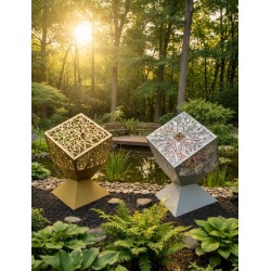 Carré déco en acier thermolaqué