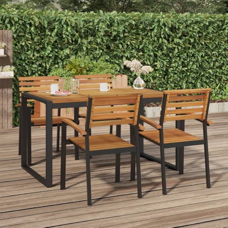 Salon de jardin design – Table et 4 chaises - Renard Création