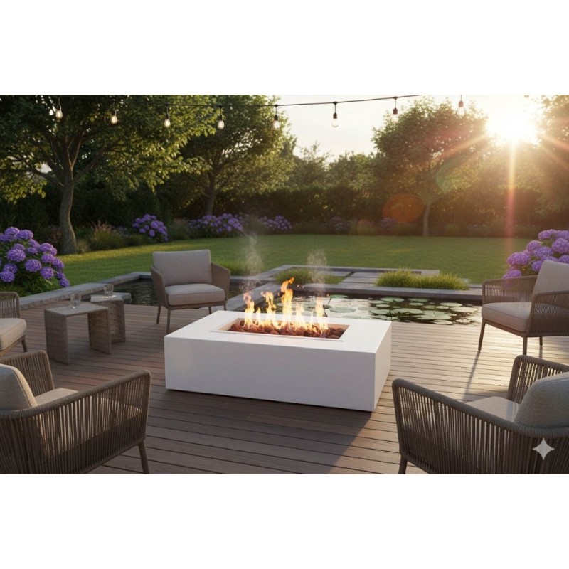 Table de feu design acier – Renard Création