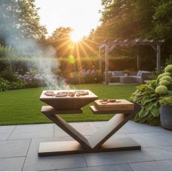 Brasero Chic design – Acier thermolaqué multifonction