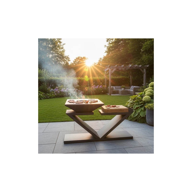 Brasero Chic design – Acier thermolaqué multifonction