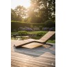 Chaise Longue de Jardin – Acier Thermolaqué et Bois Douglas – Renard Création