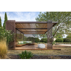Pergola Élégance Acier Thermolaqué et Douglas | Pergola Sur Mesure – Renard Création