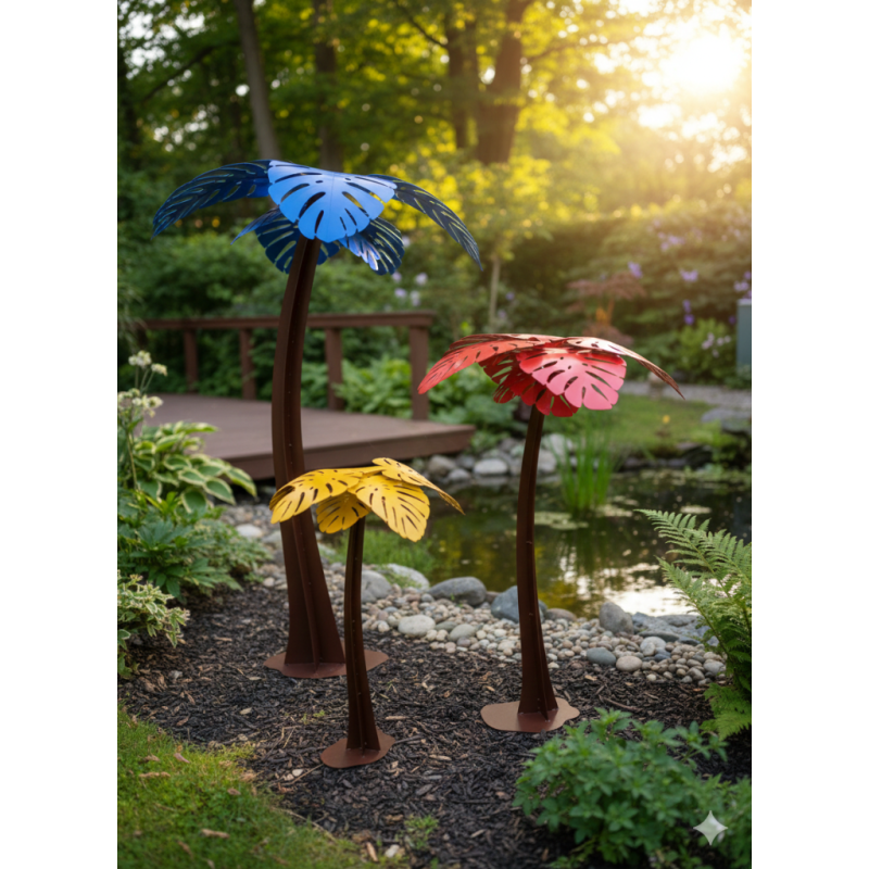 Arbres-Palmiers Décoratifs en Métal - Renard Création